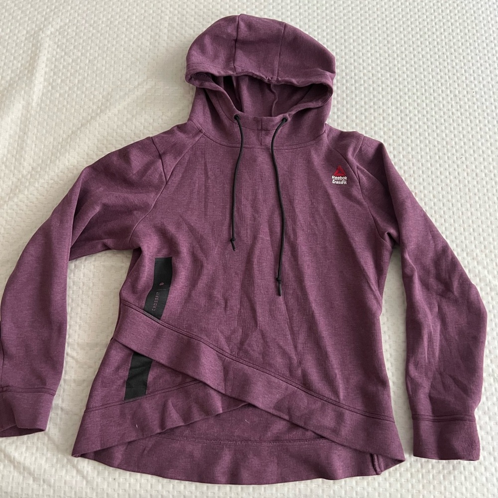 Rebook cross sweatshirt with hood, size small